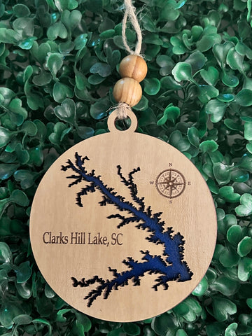 Clark’s Hill Lake SC Christmas Ornament