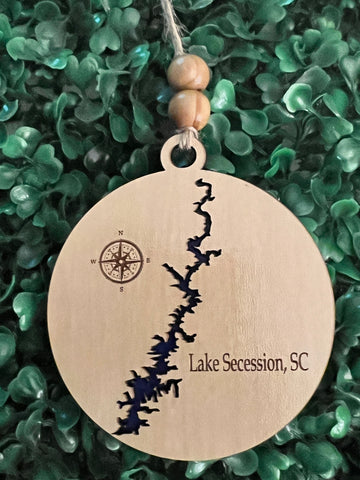 Lake Secession SC Christmas Ornament