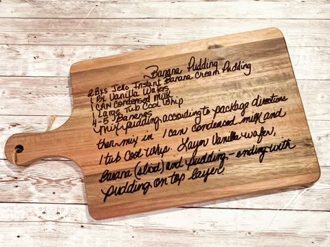 Recipe Keepsake Cutting Board