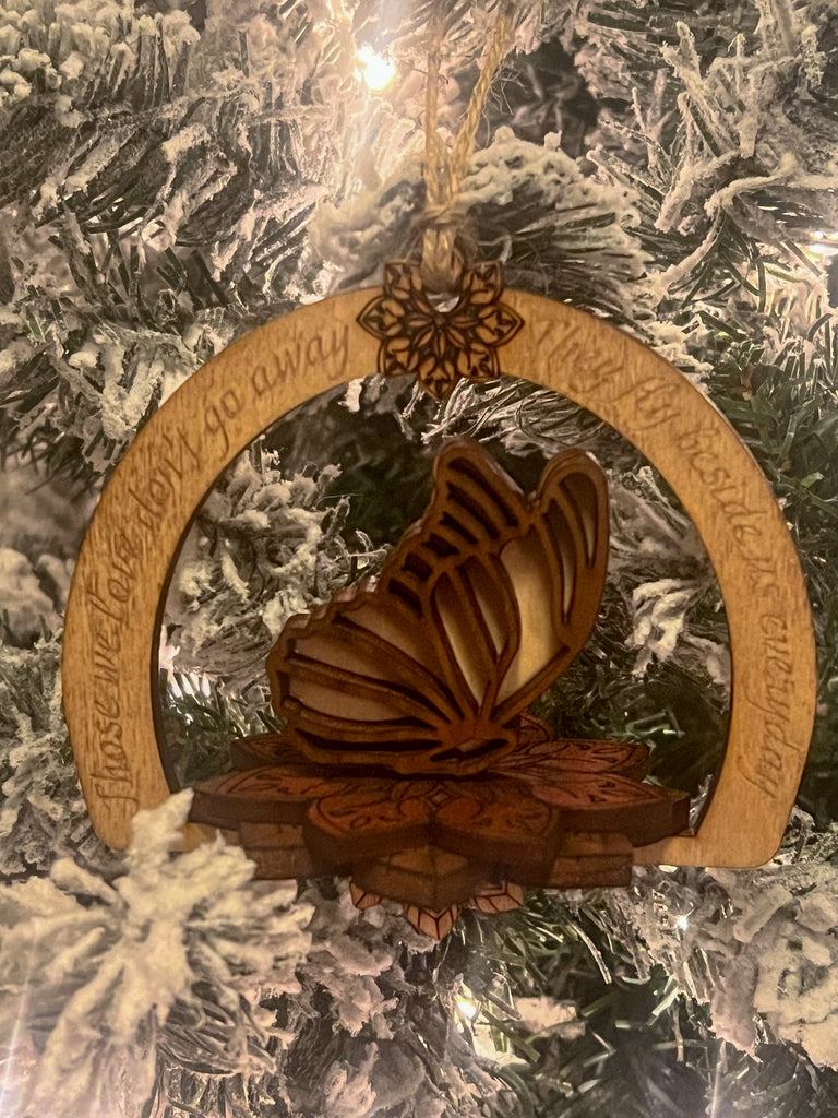 Deluxe Butterfly Christmas Ornament